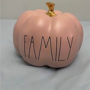 Rae Dunn Pink Pumpkin Decor with Gold Stem